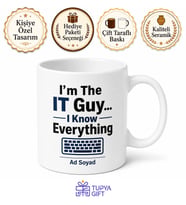 I'm The IT Guy I Know Everything Baskılı Bilgi İşlemcilere Hediye Kupa Bardak