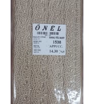 Dantel Polyester Sanal Tül Bant Cappucino 14,30 Metre En 6 Cm On-1538-c
