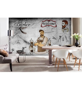 Kuaför Berber Salonu Duvar Kağıdı
