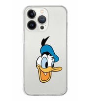 Apple iPhone 13 ProMax Uyumlu Köşe Korumalı Antişok  Kapak Donald Duck Tasarımlı Şeffaf  Kılıf