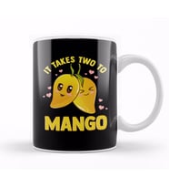 It Takes Two To Mango Funny Fruit Tango Food Pun Kupa Bardak Porselen