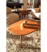 Fawdecor Amorphous Orta sehpa ve 3'lü Zigon Sehpa seti (Ceviz)