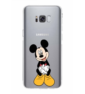 Samsung Galaxy S8 Plus  Kamera Korumalı Kapak Mickey Mouse Tasarımlı  Şeffaf  Kılıf