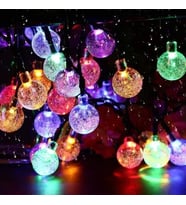 5m 28 Led Kristal Top RGB Işık Şeffaf Kablo Fişli Eklemeli