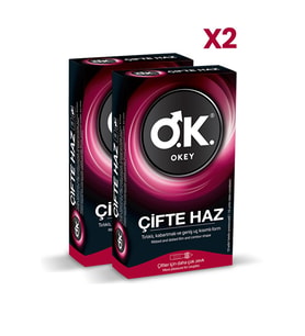 Okey Çifte Haz Prezervatif 10'lu x2 Adet