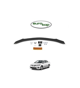 Toyota Corolla Ön Kaput Koruma Rüzgarlığı 3mm Akrilik (ABS) Parlak Siyah Deflektör 2008-2013