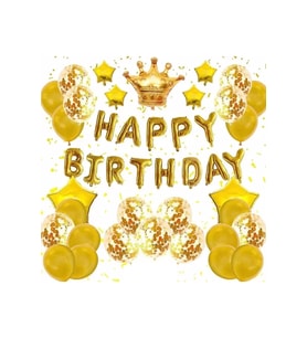 Çıtıpıtıstore Lüks Happy Bırthday Doğum Günü Balon Set