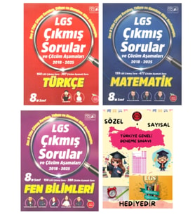 NEWTON YAYINLARI 2018-2025 TÜRKÇE - MATEMATİK - FEN BİLİMLERİ LGS ÇIKMIŞ SORULAR VE ÇÖZÜM AŞAMALARI