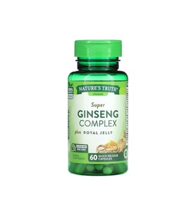 Nature's Truth, Süper Ginseng Kompleksi +  Arı Sütü, 60 Hızlı Salımlı Kapsül