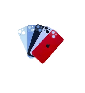 Uyumlu İphone 14 Plus Arka Kapak Lazer Kesim ( Pil Kapağı )  Cam - Mor