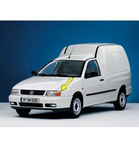 VW Caddy 1996-2003 Sol Ön Sinyal Lambası Sarı 6K5953049B