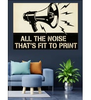 "All The Noise" Gramofon Dekoratif Kanvas - Mdf Ahşap Tablo