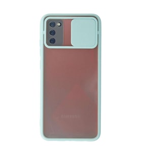 Samsung Galaxy A03s Kılıf Palm Buzlu Kamera Sürgülü Silikon - Turkuaz
