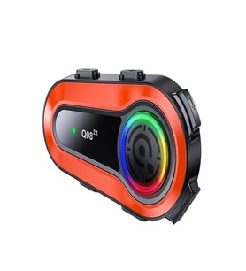 Q0082x Ipx6 Su Geçirmez Rgb 1km 2kişi Interkom/fm Radio Motosiklet Kask Kulaklık Wirelees V5.0