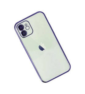 Newface iPhone 12 Kılıf Razer Lensli Silikon - Mor
