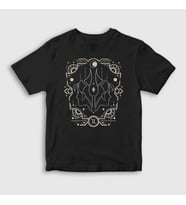 Presmono Unisex Çocuk Siyah Gemini Zodiac Hediye İkizler Burcu T-Shirt 527209tt