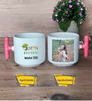 Orman Mühendisi Kupa Bardak Fotoğraflı T Pembe Kulplu Mühendisler Günü Hediyesi