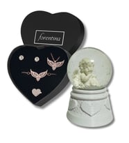 Forentina Rose Melek Kolye Bileklik Küpe Yüzük - Kar Küresi Hediye Set PS3214