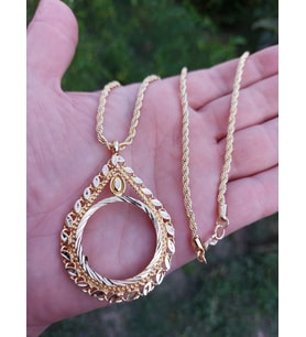 22ayar altın kaplama tam kolye 60cm 3mm
