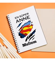En Süper Anne Tasarımlı Defter Kişiye Özel