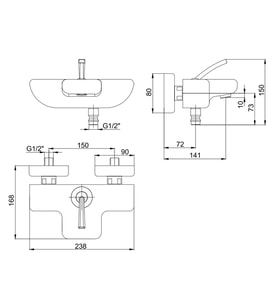 ECA Novita Banyo Bataryası 102102447H (Krom)