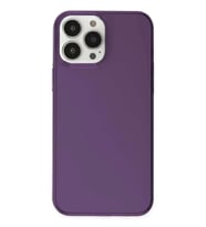 iPhone 14 Pro Kılıf Pc Sert Şeffaf Kapak - Mor