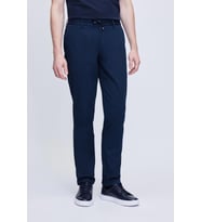 Lacivert Dinamik Fit Desenli Pamuklu Yandan Cepli Jogger Pantolon