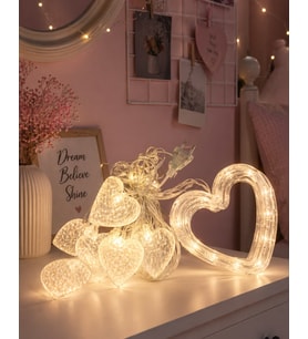 Kalp Figürlü LED Neon Dekor Işığı Romantik Ortam Aydınlatması