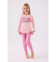 U.S. Polo Assn. Garson Kız Çocuk Pembe Uzun Kol Pijama Takım
