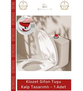 #SifonTuşu Estetik Banyo Aksesuarı Modern Dekoratif Pratik Sifon Klozet Sifon Tuşu Kalp Tasarımlı -
