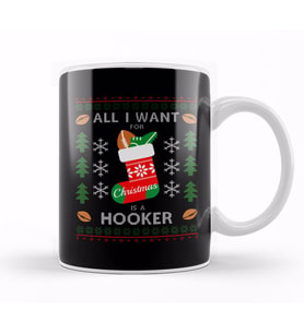 Rugby All I Want for Christmas Is A Hooker Kupa Bardak Porselen