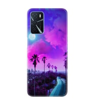 Oppo A16 Kılıf Resimli Desenli Silikon Platinium Series Purple Way 1843
