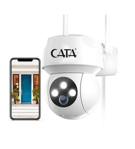 Cata CT-4051 Akıllı Dış Mekan 360° WiFi Güvenlik Kamerası 3MP Full HD Gece Görüşlü Ses ve Hareket Algılamalı Tuya Smart Life Destekli IP Kamera