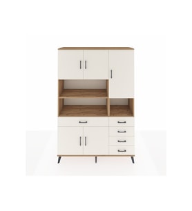 Hyperion Gardrop 9 Raflı 5 Çekmeceli 5 Kapaklı 132x44x195 Çam-Aytaşı
