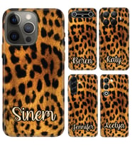 General Mobile GM 23 24 26 SE Plus Pro ERA 30 50 Phoneix Kılıf YeniSeri Kişiye Özel İsim Yazılı Silikon Kapak Leopar