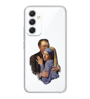 Samsung Galaxy A24 Uyumlu Van Gogh & İnci Küpeli Kız Tasarımlı Şeffaf Telefon Kılıfı