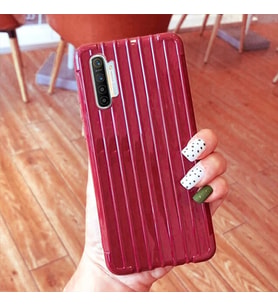 Ally Oppo Realme XT/X2 Trunk Lines ince Soft Silikon Kılıf-(5775) - GLST5054-2770 (Kırmızı)