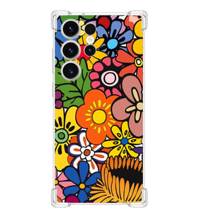 PrintiFy Samsung Galaxy S23 Ultra Uyumlu Retro Color 2 Baskılı Şeffaf Köşe Korumalı Antişok Kılıf