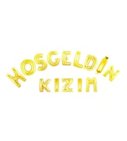 Hoş Geldin Kızım Folyo Balon Set (Sarı)