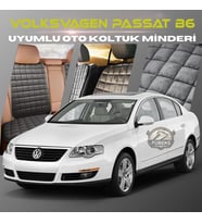 Volksvogen Passat B6 Antrasit Renk Tay Tüyü Cepli & Terletmez Sırtlı Oto Koltuk Minder Seti - Koltuk Koruma Kılıfı (ÖN & ARKA TAM SET)