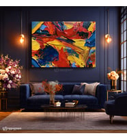 Yatay Kanvas Tablo Modern Sanat Kompozisyonu Soyut Tablo Ev Ofis Duvar Dekoru