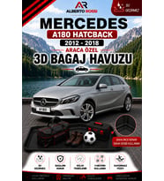 Mercedes A180 Hatcback 2012 - 2018 Araca Özel 3D Bagaj Havuzu