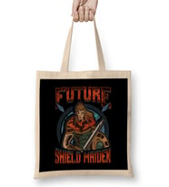Female Viking Future Shield Maiden Warrior Bez Çanta Uzun Saplı