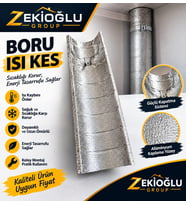 ISIKES Boru Isı Yalıtım Malzemesi 75 CM Uzunluk 22 CM En Boru İzolasyon Kaplama Örtüsü Isı İzolasyonu