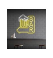 BAR Yazılı ve Şekilli Neon Tabela