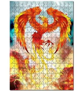 Cakapuzzle Anka Kuşu Fantezi Sanatı Afişi Puzzle Yapboz MDF (Ahşap) (120 Parça)