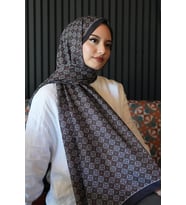 Mozaik Desen Bordo Soft Pamuk Şal (Standart)