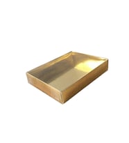 Asetat Kapaklı Karton Kutu 12X15X3 (25 Adet)  Metalik Golt
