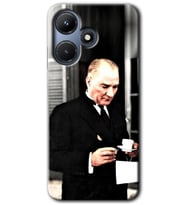 İnfinix Hot 30i Kılıf HD Desen Baskılı Kılıf - Atatürk Türk Kahvesi