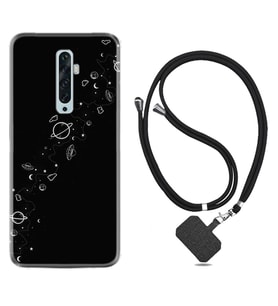 Oppo Reno 2Z 4 Lite 4 Pro 5 6 7 A31 Kılıf Boyun Askılı Silikon Planet 1620
